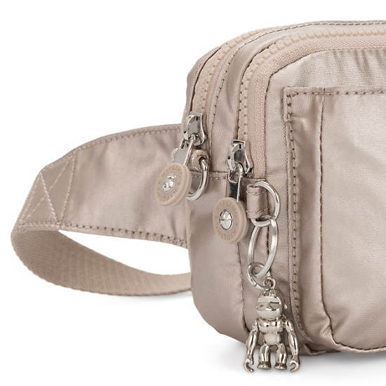 Kipling Abanu Multi Metallic Convertible Crossbody Bag Väska Beige | SE 1178HA